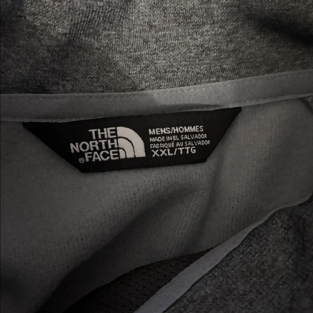 The North Face Canyonlands 1/2 Zip Fleece Pullover Gray XXL Black Logo Pocket